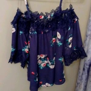 iz Byer off the shoulder top